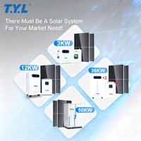 Système d'énergie solaire résidentiel 3KW avec onduleur hybride et batterie, solution complète pour la maison, testé par TUV SGS