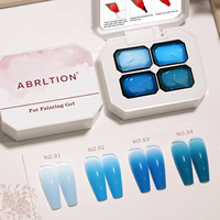Gel Constructeur Solide 4 Couleurs, Imperméable et Longue Durée, Gel Dégradé 4-en-1 Populaire Sans Résidu, Idéal pour Usage en Salon