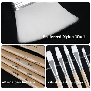 Panwenbo-Ensemble de 25 pinceaux en nylon à <span class=keywords><strong>gouache</strong></span> acrylique pour étudiants en peinture artistique, vente en gros de pinceaux avec sacs de rangement en toile - Product Image 5
