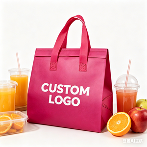 Custom Food Delivery Insulated Bag Non Woven Aluminum Foil Tea Coffee Takeaway Bag Custom Logo Size Color Thickness <b>Small</b> MOQ - Product Image 1