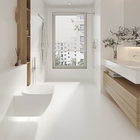 Carrelage en porcelaine pleine masse effet velours, finition mate, 400x800mm, pour murs et sols de salle de bain