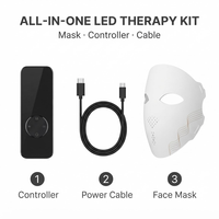 Masque de traitement facial LED 4D en gros avec batterie 3000 mAh et minuterie de séance programmable