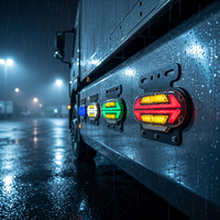 Feu de position latéral séquentiel à LED avec éclairage au sol dynamique pour camion, remorque, camping-car et véhicule utilitaire