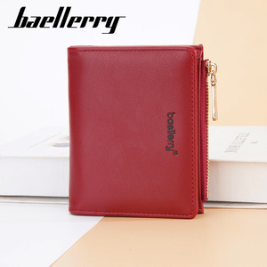 Baellerry Women's Short Wallet Solid Color Zipper Coin <b>Purse</b> Fashionable Multifunctional Everyday Use - Product Image 1