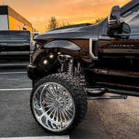 SL 26X12 20X12 20X10 24X14 Roda Truk Tempa Super Single Custom yang Dipoles dengan 8X170 6X139.7 untuk Ford F250 Silverado 1500