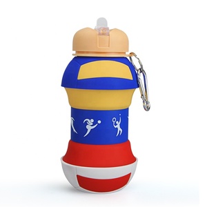 Bouteille d'eau pliable en silicone très vendue avec couvercle pour les sports de plein air tels que le volley-ball et la course à pied, revêtement anti-corrosion - Product Image 2