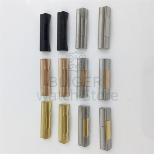 Bliger 20mm en acier inoxydable incurvé lien fin connexion sans couture <span class=keywords><strong>montre</strong></span> respirant <span class=keywords><strong>bracelet</strong></span> en <span class=keywords><strong>cuir</strong></span> en caoutchouc - Product Image 2