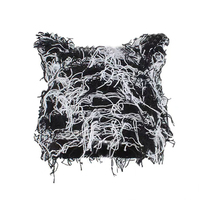 Bonnet en tricot effet vieilli avec oreilles de chat, style vintage, en crochet, chaud et épais, pour femmes et hommes