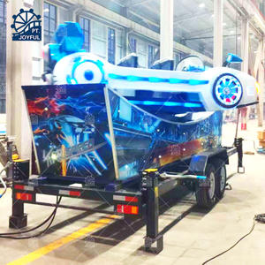 Hot!!! Kids Fun Games Amusement Park Rides Portable Crazy F1 Spin Flying Car on Trailer - Product Image 4