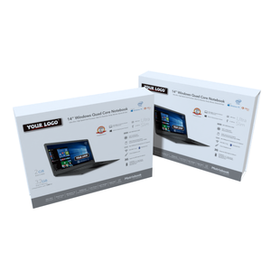 Vỏ sò từ cứng nhắc hộp giấy trắng các tông máy tính xách tay bao bì hộp OEM tùy chỉnh máy tính xách tay hộp cho thiết kế đóng gói - Product Image 2