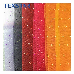 100% Polyester Tulle Dệt Kim Vải Với <span class=keywords><strong>Dot</strong></span> Sequins In Cho Tutu Váy - Product Image 1