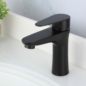 Ximansi Stainless Steel Basin Faucet 304 Black Matt Finish Single Handle <b>Hot</b> <b>Cold</b> Water Deck Mounted - Product Image 3