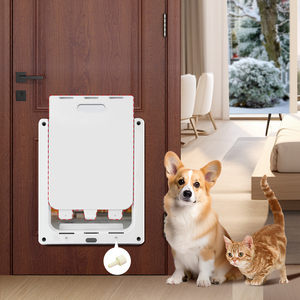 ประตู24PED02อัจฉริยะสำหรับสัตว์เลี้ยงพร้อมพนังแม่เหล็กปิดอัตโนมัติสองชั้นสำหรับสภาพอากาศที่รุนแรงประตูสุนัขแบบเลื่อนได้ - Product Image 1
