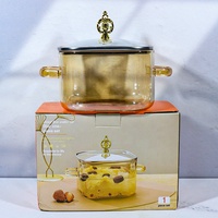 Casserole en verre borosilicate résistant à la chaleur, carrée, personnalisée, couleur ambre, avec poignée, pour la cuisine