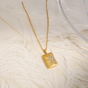 Nuovo caldo BOHO tarocchi portafortuna gettone sole collana zodiacale Dazan inverno placcato oro 18k appannamento libero in acciaio inox US <span class=keywords><strong>UK</strong></span> EU gioielli - Product Image 2