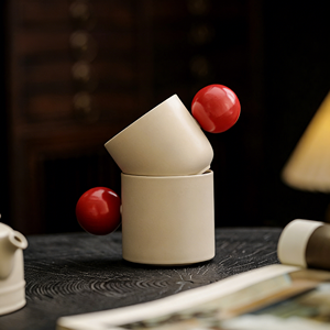 <span class=keywords><strong>Taza</strong></span> de Café de Porcelana Estilo Crema Vintage Francés con Asa Esférica, Apta para Lavavajillas y Microondas, <span class=keywords><strong>Taza</strong></span> de Viaje - Product Image 2