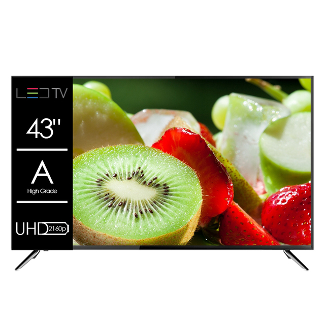 Wholesale Smart TV 43 Inch LED TV 4K Ultra HD Custom System Digital TV for Hotel