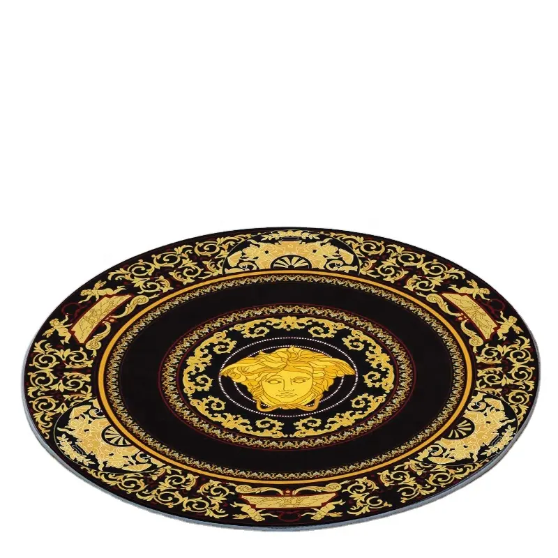 Round Crystal Velvet 3d Printed Carpet Comfortable Carpets And Rugs Floor Mat