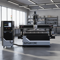 Prix usine Routeur CNC bois 3 axes 4x8 pi 1325 Syntec avec table à vide haute rigidité, roulements, engrenages, moteur pour portes et panneaux d'armoires