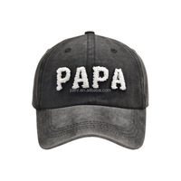 PAPA MAMA MINI Casquette de baseball en coton délavé pour adultes et enfants