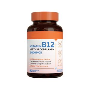 แท็บเล็ตวิตามินบี B12ซับซ้อนอาหารเสริมเพื่อสุขภาพวิตามินบีเม็ดเคี้ยว B12 - Product Image 1