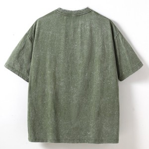 T-Shirt Oversize Vintage Avanzata per <span class=keywords><strong>Uomo</strong></span> e <span class=keywords><strong>Donna</strong></span>, Stile Casual da Strada, Tinta Unita, 100% Cotone Traspirante ed Ecologico - Product Image 3