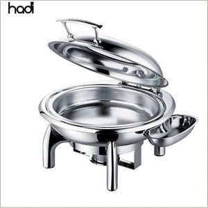 Ensemble buffet d'hôtel <span class=keywords><strong>de</strong></span> haute qualité chauffe-aliments hydraulique <span class=keywords><strong>de</strong></span> 6 litres couvercle en verre acheter en ligne cuisine traiteur plats à réchauffer style lux - Product Image 1