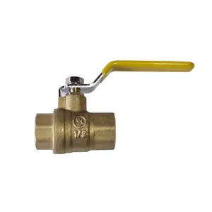 1/2 3/4 DN15 DN20 High Pressure 600WOG NPT Thread Brass 2 Pc Gas Ball Valve