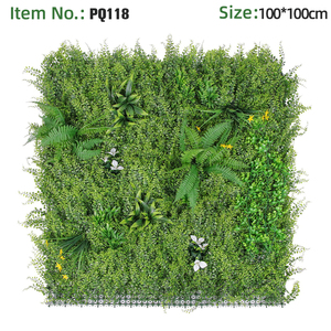Panneau de haie verticale en buis artificiel 1m x 1m, vente en gros d'usine, pour décoration extérieure et intérieure, hôtels, centres commerciaux, bureaux - Product Image 6