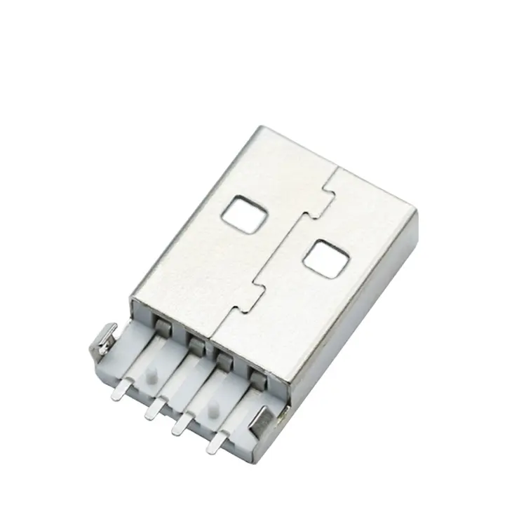 USB AM 180 Degrés Évier Connecteur 4 Pin Plug Pas 2.0mm 12*4.5*18.75mm USB-TYPE UN Mâle