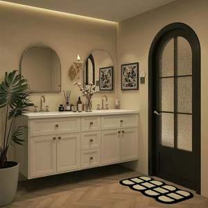 Mueble de Baño Personalizado de Estilo Europeo, Material de Tablero de Partículas MR-MDF, Venta al por Mayor de Fábrica - Product Image 6