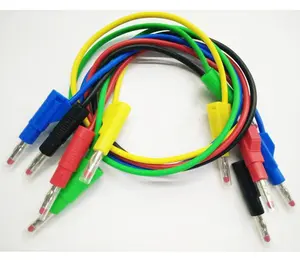 Factory customize test leads 4mm Banana to Banana Plug Soft Test Cable Lead for Multimeter 5 Colours