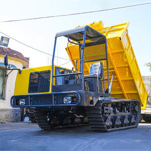 รถดัมพ์ตีนตะขาบไฮดรอลิก รุ่นขายดี ได้มาตรฐาน CE EPA Euro 5 ใช้ยางรองตีน รถขนส่งขนาดเล็ก รถดัมพ์ดีเซลสำหรับงานเกษตร - Product Image 6