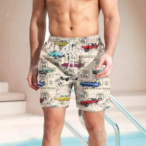 Pour <span class=keywords><strong>Amazon</strong></span> Européen Américain 3D Numérique Animal Oiseau Imprimer À La Mode Lâche Hommes Casual Shorts avec Cordon Mi - Product Image 2