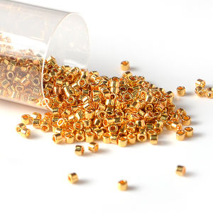 在庫あり サイズ11/0 DB31 ゴールド MIYUKIデリカビーズ ギョク 染色 メッキカラー ガラスシードビーズ - Product Image 6