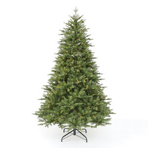 2025 Longstar Full Brunches PE PVC Árbol <span class=keywords><strong>de</strong></span> Navidad verde mixto con soporte <span class=keywords><strong>de</strong></span> árbol estable y luces LED blancas cálidas - Product Image 1