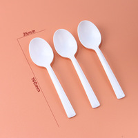 Cuillère jetable en gros Emballage indépendant de cuillères en plastique de qualité alimentaire pour crème glacée à dessert résistant aux hautes températures