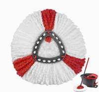 Accessoires de vadrouille triangulaire de bureau épaissi en microfibre à baril unique de première génération tête de remplacement nettoyage à domicile durable