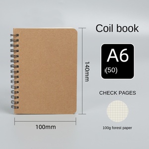 Siêu Lớn <span class=keywords><strong>A4</strong></span> Tùy Chỉnh Sinh Viên Xoắn Ốc Máy Tính Xách Tay Đơn Giản Kraft Cuộn Dây Giấy Cuốn Sách Với Đường Ngang Sai Chủ Đề Đặt Trống Notepad - Product Image 6