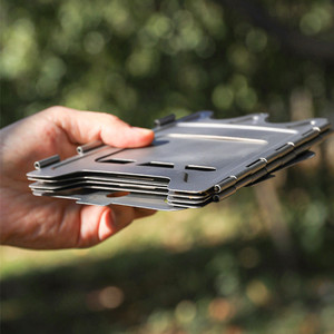 Estufa de Leña Portátil de Titanio para Cocina al Aire Libre, Picnics, <span class=keywords><strong>Camping</strong></span> y Barbacoa, Estufa Plegable Compacta, Combustible Sólido de Alcohol 300g - Product Image 3