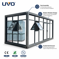 Maison conteneur UVO 20 pieds en kit, luxueuse et moderne, préfabriquée et modulaire, pour usage extérieur, bureau ou hôtel, certifiée CE RoHS