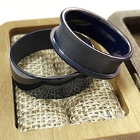 Noyau vierge d'anneau en céramique rainuré simple MACHO 4mm 6mm 8mm pour la fabrication d'anneau de santé intelligent NFC