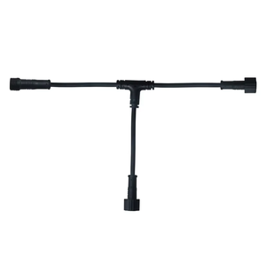IP65 Wasserdichte LED-Außen beleuchtung T-Stecker Typ Stecker Buchse Buchse Netz kabel <span class=keywords><strong>2</strong></span>-polige t-Anschlüsse für Lichterketten - Product Image 1