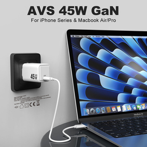 Chargeur <span class=keywords><strong>de</strong></span> téléphone 45W pour iPhone Samsung, charge rapide, adaptateur <span class=keywords><strong>de</strong></span> chargeur universel USB C, chargeur mural portable PPS PD Gan 45W, type C - Product Image 3