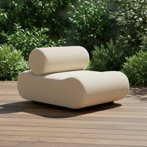 Canapé paresseux sans accoudoirs en laine d'agneau, style nordique <span class=keywords><strong>moderne</strong></span>, pour suite d'hôtel de style nordique, salon de <span class=keywords><strong>chalet</strong></span> de station de ski et véranda de villa scandinave - Product Image 6