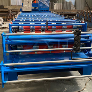 금속 벽 지붕판 이중층 롤 성형 건축 자재 기계 트라페조이드 강철 철 타일 제조 기계 - Product Image 2
