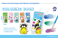 Bloc de coloriage aquarelle Strange Us Monster, 12 feuilles, papier à dessin non toxique pour enfants, jeu artistique |   Rechercher des Agents Exclusifs Mondiaux