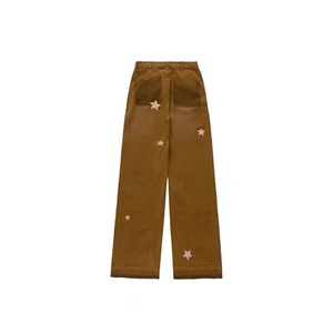 <span class=keywords><strong>Pantalones</strong></span> Rectos de Verano con Estampado Retro, 100% Algodón, Estilo Chino para <span class=keywords><strong>Mujer</strong></span>, Ajuste Holgado, Lavado, Tejido de Ganchillo, Anti-Pilling, Secado Rápido - Product Image 2