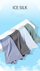 उच्च गुणवत्ता वाले कस्टम लेबल थोक आरामदायक बर्फ रेशम मॉडल आदमी अंडरवियर बॉक्सर आदमी के मूल अंडरवियर पुरुष पैंटी - Product Image 6