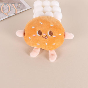 QY Cartoon Food Plush Coin Purse Keychain <b>Cute</b> Fluffy Mini <b>Wallet</b> Cash Storage Bag Charm Zipper Pouch Gift Wholesale - Product Image 3
